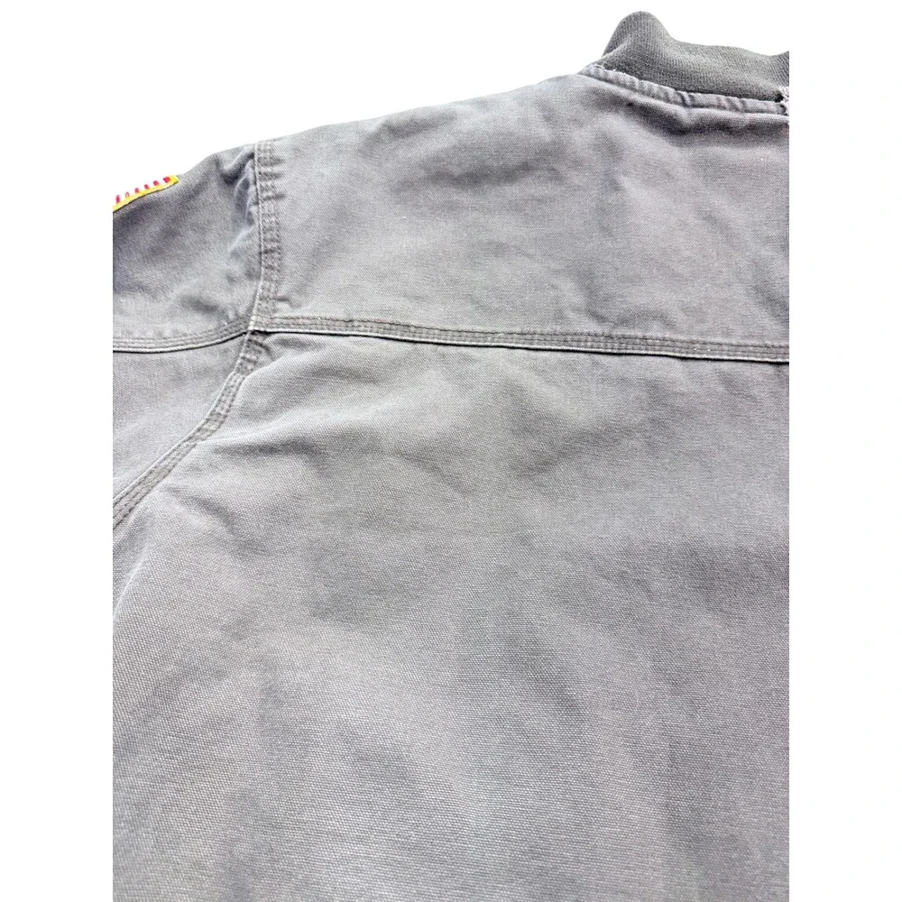 Snap-on Canvas Quilted Bomber Work‎ Jacket Mens Large Brown